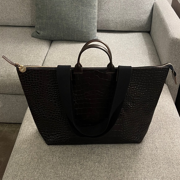 NWT Clare V Le Zip Sac Kalamata Croco - Picture 5 of 6